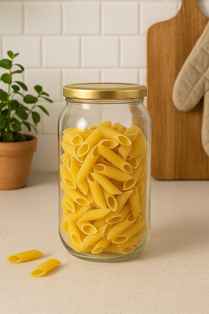 SUNSHINE GLOBAL SOURCE Sunshine Glass Jar Container, with Air Tight Lid, Suitable For Kitchen Stuff, Capacity-1 Ltr, (8) - Image 3