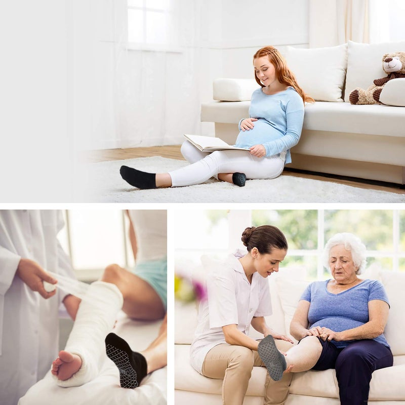 unenow Unisex Non Slip Socks with Grips Cushion for Yoga Pilates Barre Home & Hospital - Image 5