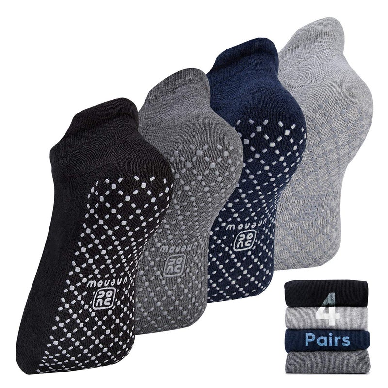 unenow Unisex Non Slip Socks with Grips Cushion for Yoga Pilates Barre Home & Hospital - Image 1