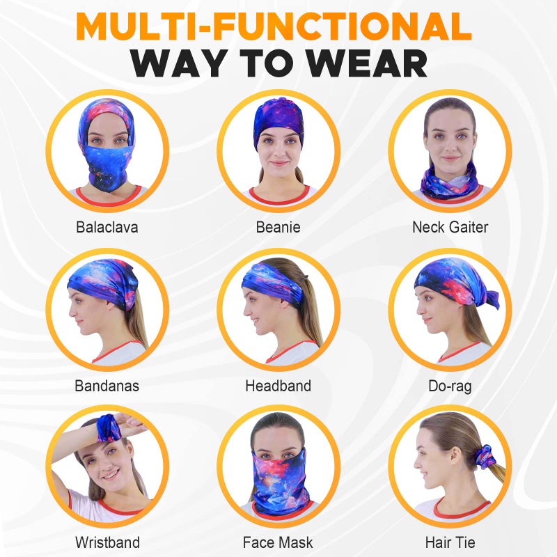 JOEYOUNG Headwear, Bandana, Neck Gaiter Head Wrap Headband Balaclava Magic Scarf - Image 4
