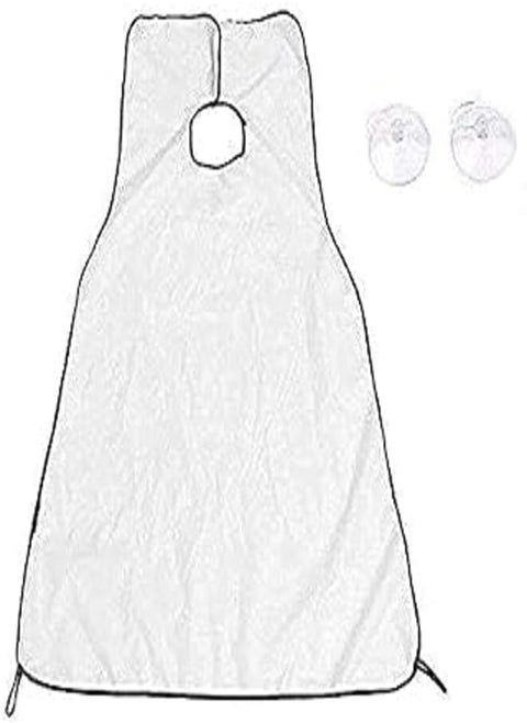 Mustaches beard bib beard catcher apron for shaving grooming cape for bearded men with suction cup