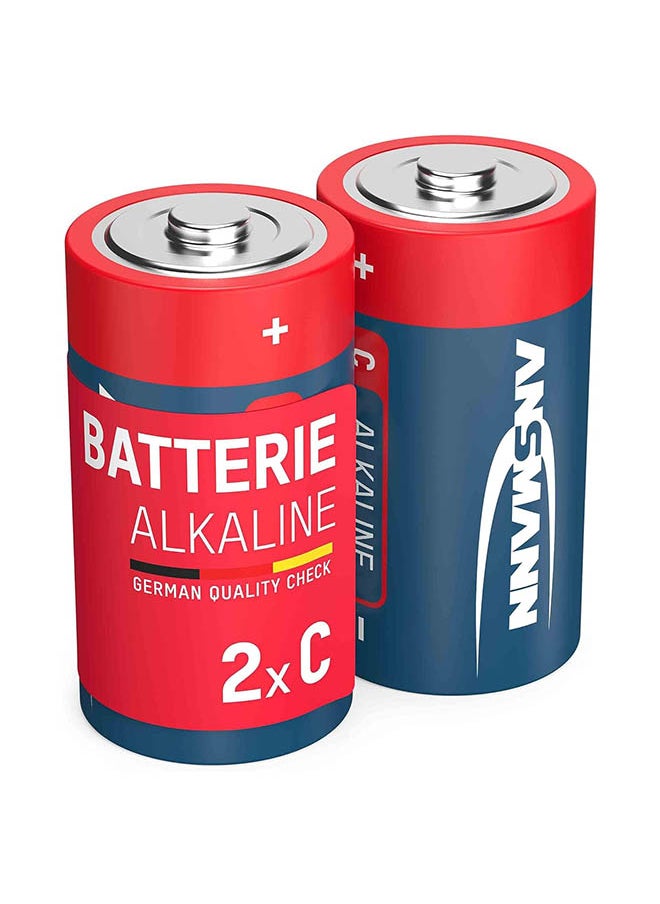 ANSMANN 1513-0000 Baby C Red Alkaline Batteries General Use Remote Wall Clock Flash Light Home Toys Office Red 5 Year Shelf Life  - Image 1