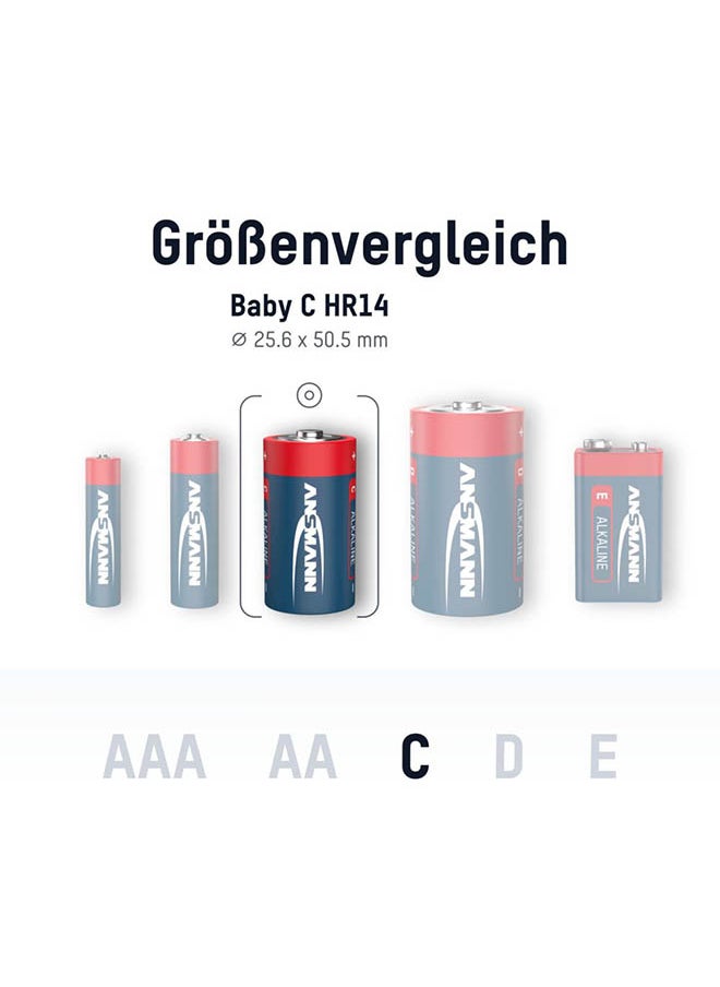 ANSMANN 1513-0000 Baby C Red Alkaline Batteries General Use Remote Wall Clock Flash Light Home Toys Office Red 5 Year Shelf Life  - Image 3