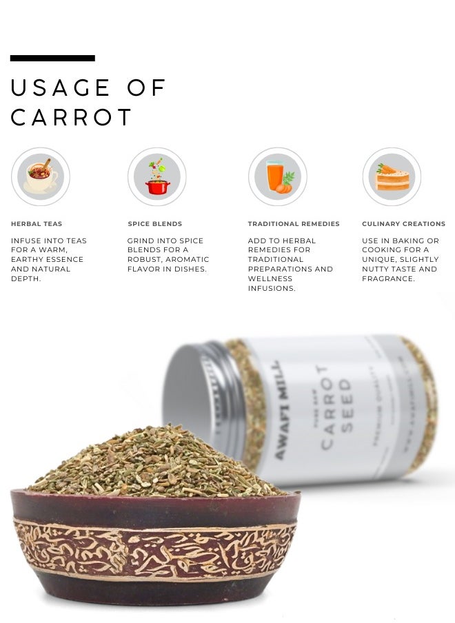 Awafi Mill AWAFI MILL Carrot Seeds | Whole Daucus Carota Seeds | Natural Culinary Ingredient  - Image 3
