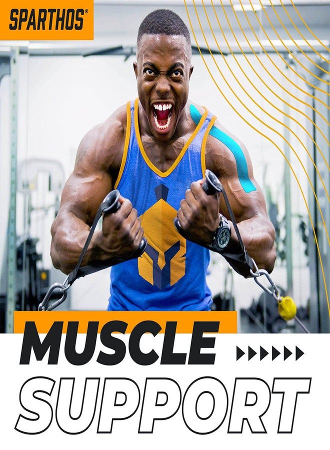 Sparthos Kinesiology Tape - Incredible Support for Pro Athletic Sports and Recovery - Free Kinesio Taping Guide! - Breast Waterproof Tex Rock Bra Gold Lift Tapes - Uncut (Beige) - Image 5