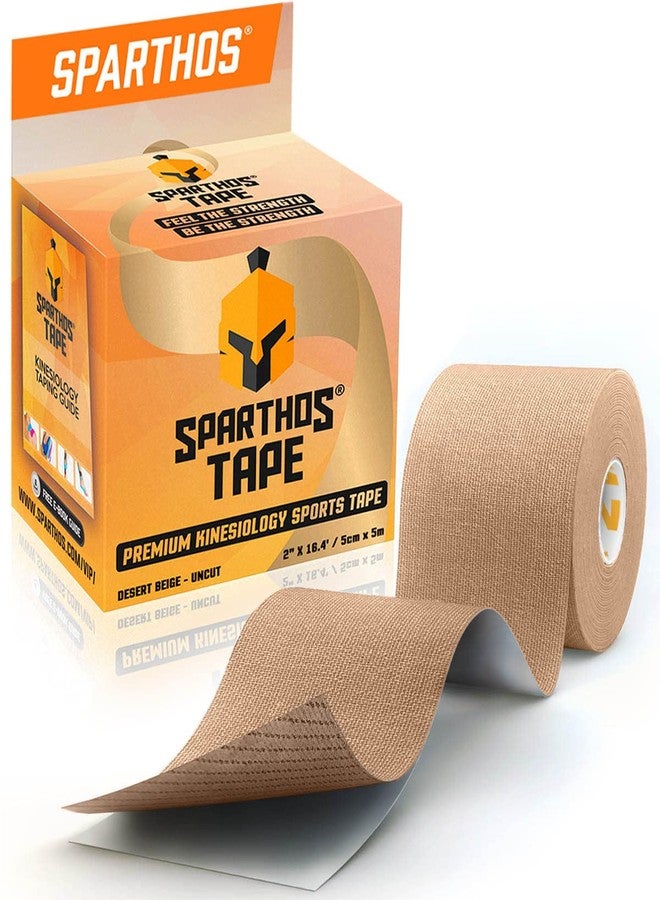 Sparthos Kinesiology Tape - Incredible Support for Pro Athletic Sports and Recovery - Free Kinesio Taping Guide! - Breast Waterproof Tex Rock Bra Gold Lift Tapes - Uncut (Beige) - Image 1