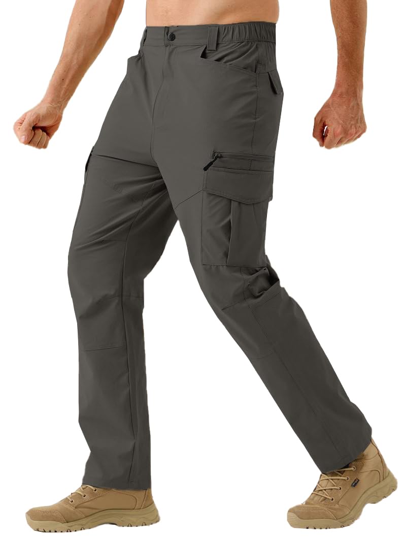 TOPLOT Men's Cargo Pant | Straight Fit Design | Multiple Utility Pockets for Storage | Durable Construction with Comfortable Wear | Everyday Style | Perfect for Casual & Outdoor (5216_34_Dark Grey) - Image 4
