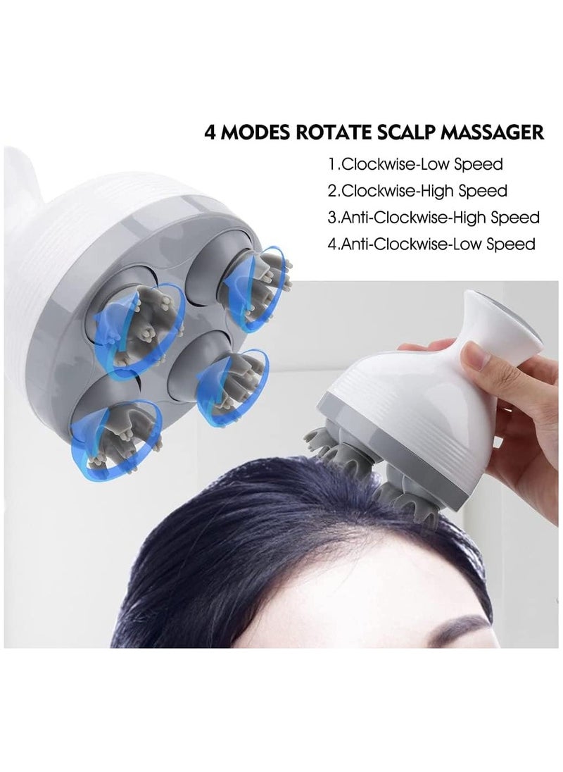 Generic Cordless Electric Scalp Massager - Dual Direction, 2 Massage Speeds, 1200mAh USB Rechargeable, Portable Waterproof Head Massager for Stress Relief - Ideal for Men & Women  - Image 3