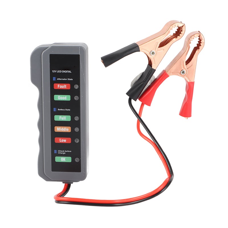 12V Car Battery Tester 6LED Lights Display Alternator State Check Automotive Diagnostic Tool - Image 2
