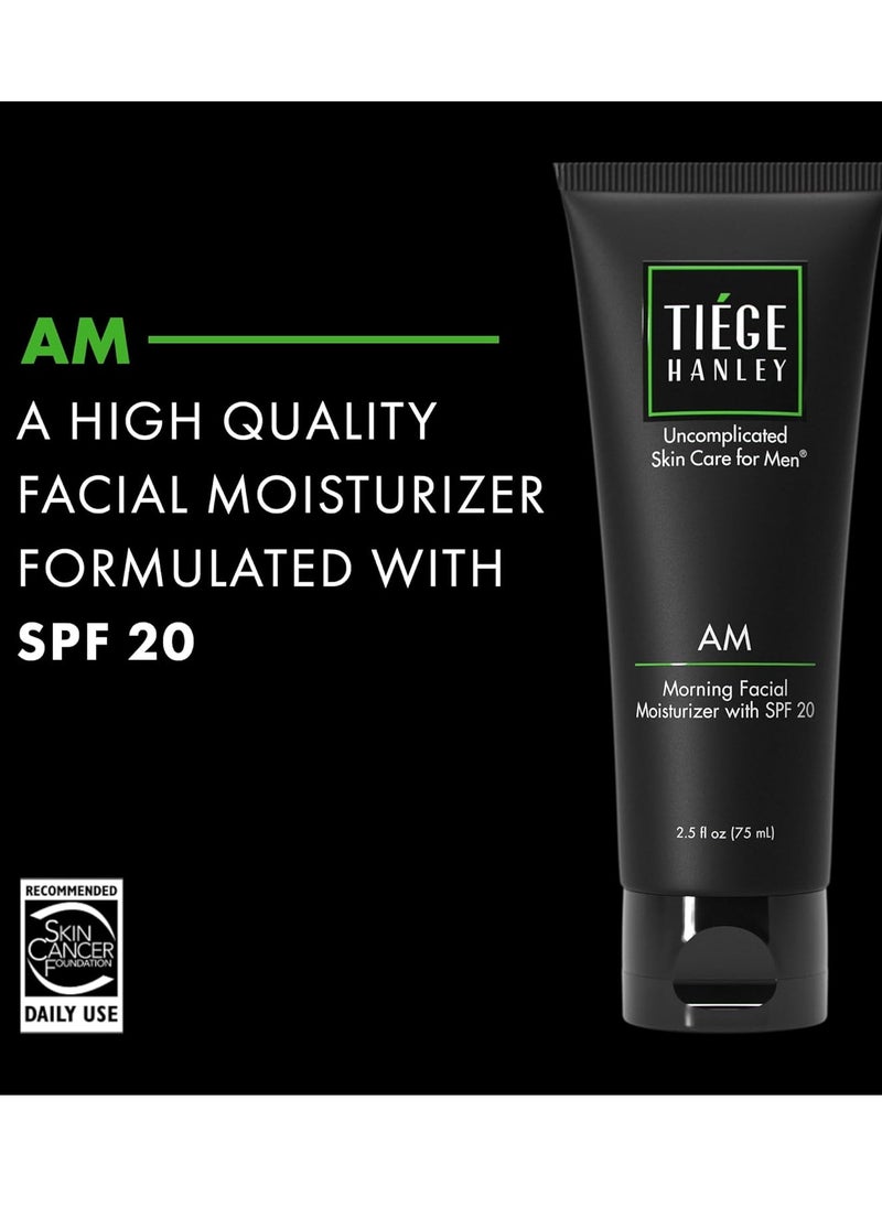 Tiege Hanley Mens Face Moisturizer, Morning Facial Moisturizer with SPF 20 - Men's Face & Skin Care Cream for Long-Lasting Hydration - Promotes Even Skin Tone, Safe for Sensitive Skin (2.5 Fl Oz) - pzsku/Z7659D7A5F1B1B0A70D6CZ/45/1741337922/a3897a49-113c-4c87-b6c8-a71f8d7c1085