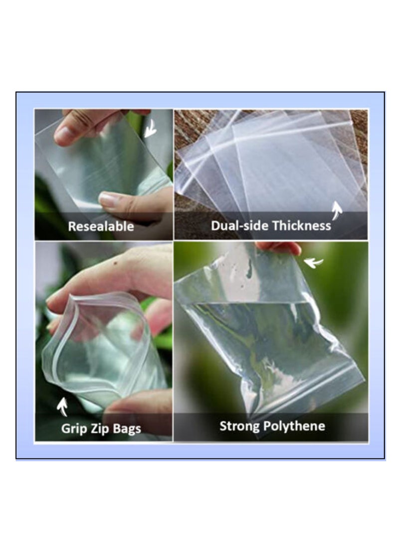 100 Pcs Transparent Plastic Clear 10x15cm Storage Ziplock Bags