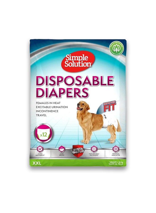 Simple Solution Disposable Diapers For Female Dog - XXL - Image 1