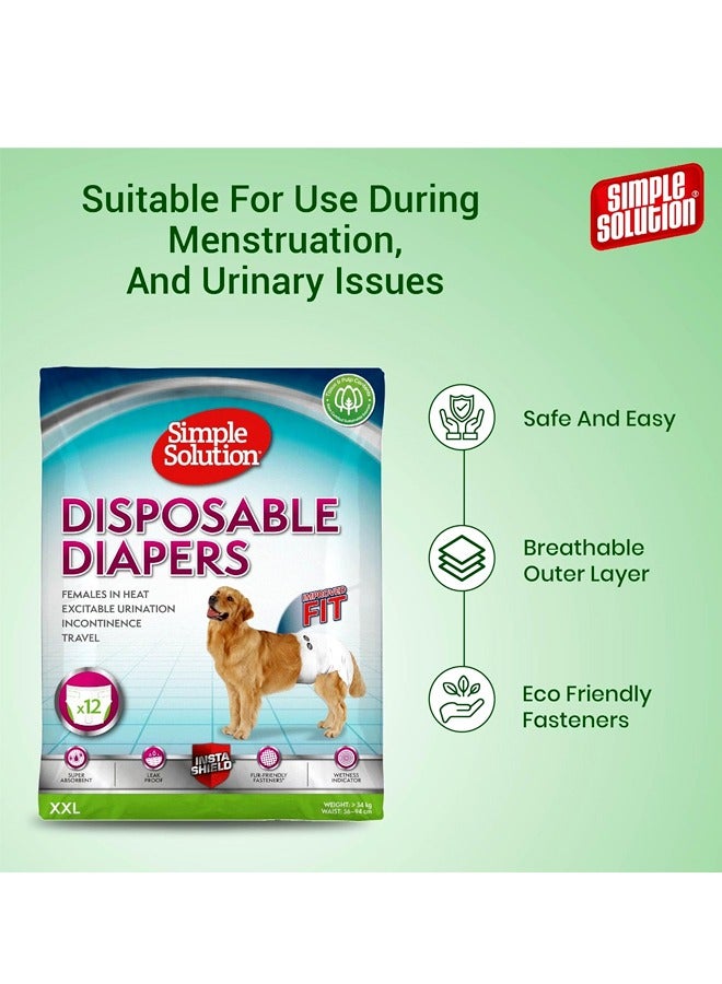 Simple Solution Disposable Diapers For Female Dog - XXL - Image 3