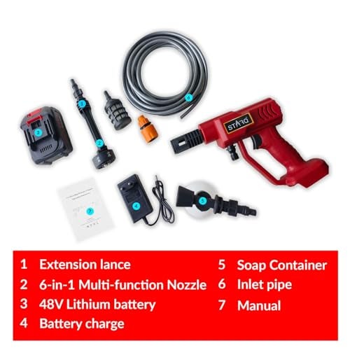 STARQ Turbowash Cordless Portable 48V Wireless Pressure Washer Gun (TurboWash 2X) - Image 5