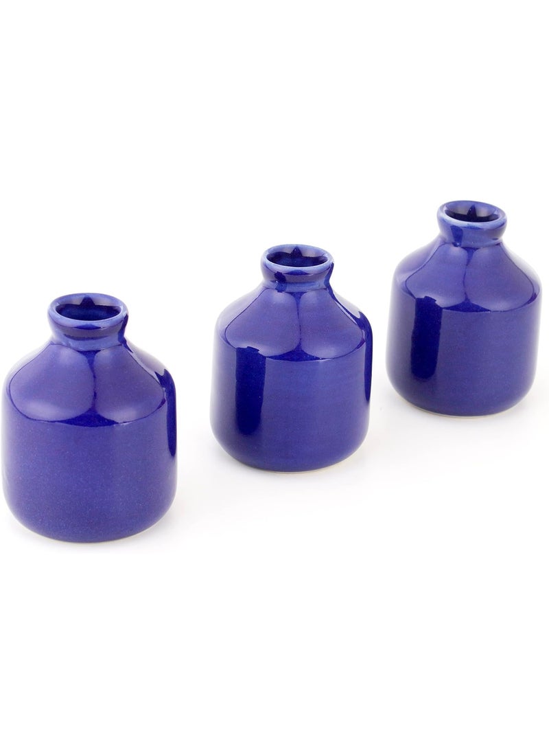 Mkd2 Rise Mkd2 Rise Ceramic Reed Diffuser Pot I Empty Aroma Pot Set of 3 Blue for Home Fragrance  - Image 1