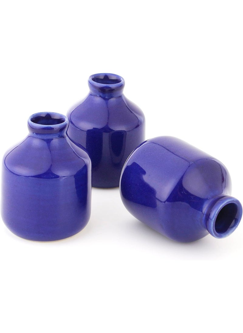 Mkd2 Rise Mkd2 Rise Ceramic Reed Diffuser Pot I Empty Aroma Pot Set of 3 Blue for Home Fragrance  - Image 2