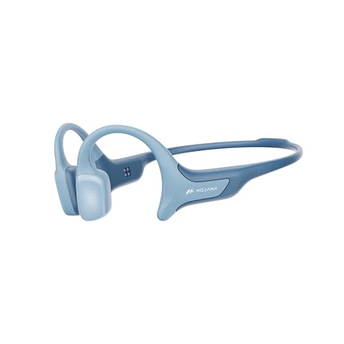 mojawa HaptiFit Terra Open Ear Bluetooth Bone Conduction Headphones with Mic and 32GB MP3, Waterproof Wireless Earphones for Workouts, Swimming and Running (Blue) - Image 1