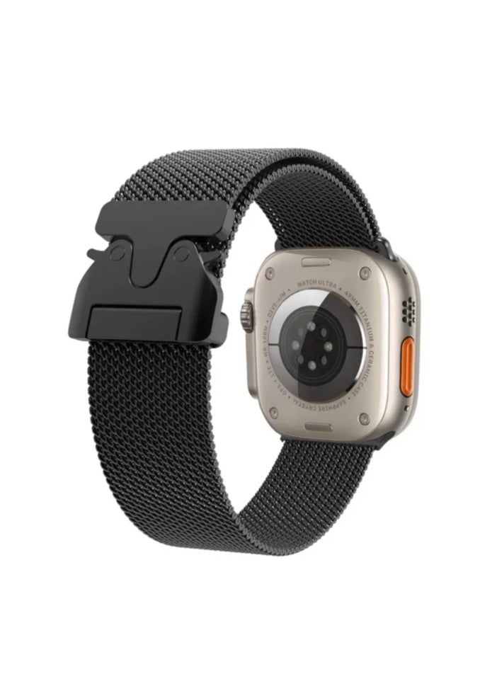 Generic - COTECi New Milanese Watch Loop for iWatch 49 46 45 mm Black - Image 1