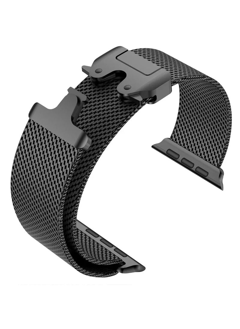 Generic - COTECi New Milanese Watch Loop for iWatch 49 46 45 mm Black - Image 1