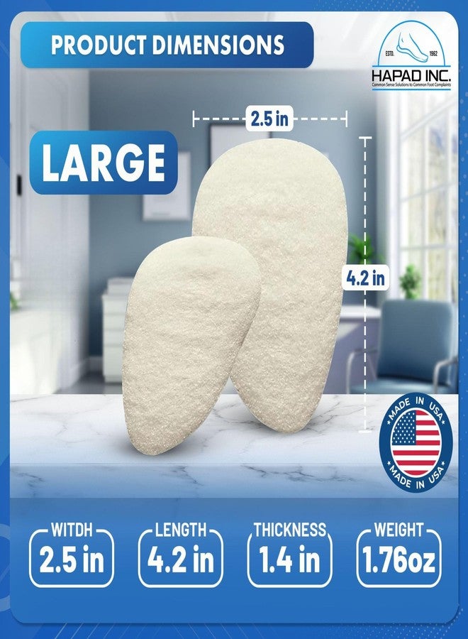 HAPAD Metatarsal Foot Pads for Women & Men, Large (Pair) - Supportive, Breathable, Comfortable, Lightweight Ball of Foot Pad for Shoes & Heels - Cushions for Metatarsalgia, Mortons, Neuroma - Image 3