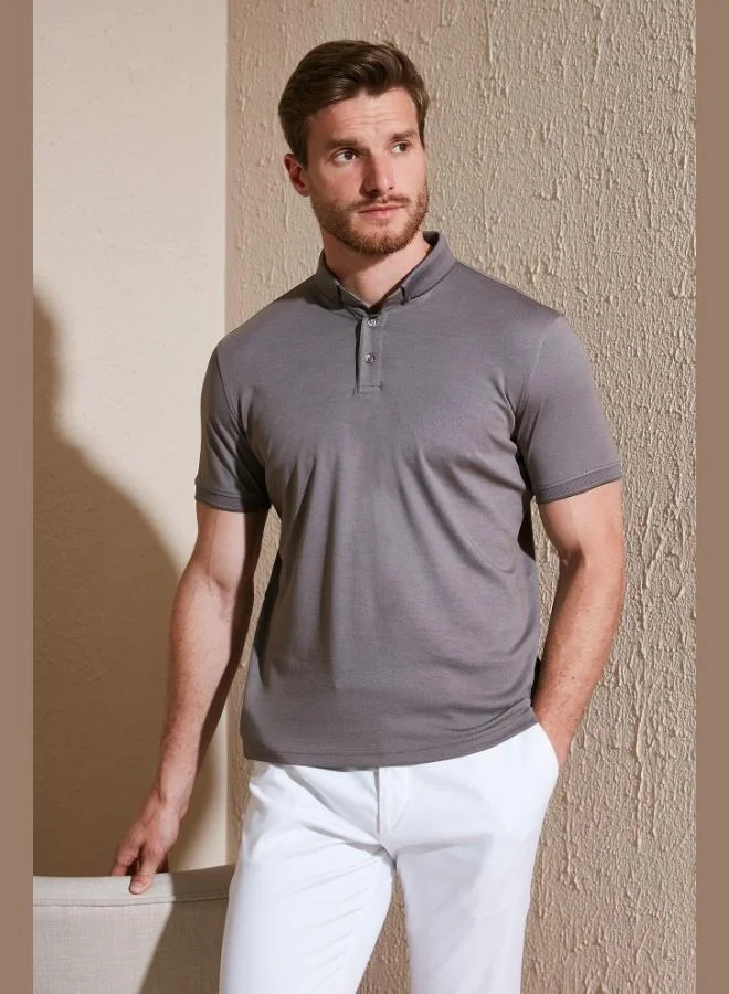 Buratti  Buratti Cotton Slim Fit Polo Collar T Shirt Men's Polo Collar T-Shirt 646R1000 for Men | Best Price UAE