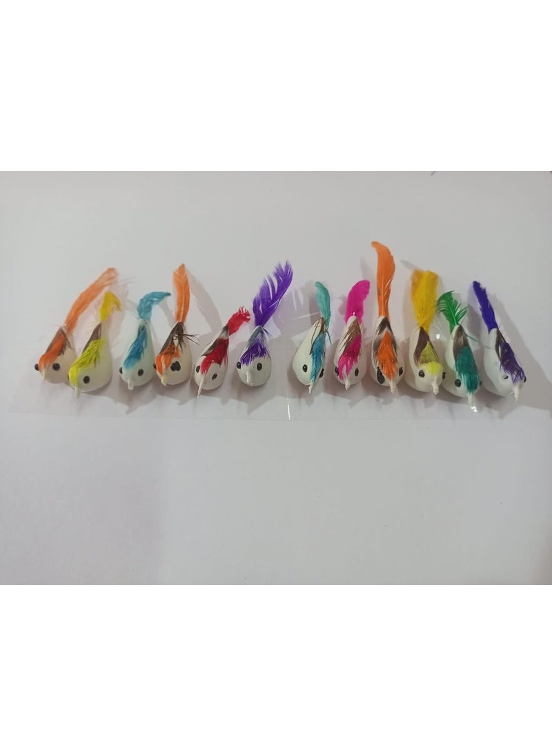 Sbhavantu - Sbhavantu 15 Pcs Artificial Mini Colorful Birds for Decoration Art and Crafts School Project Works - Image 1