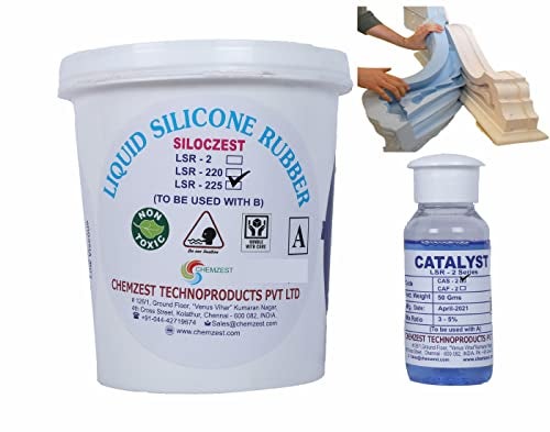 CHEMZEST SILOCZEST LSR225 Liquid Silicone Rubber for Artificial Stone, Wood Mold Making Applications (LSR 225 Slow-1 KG) - Image 1