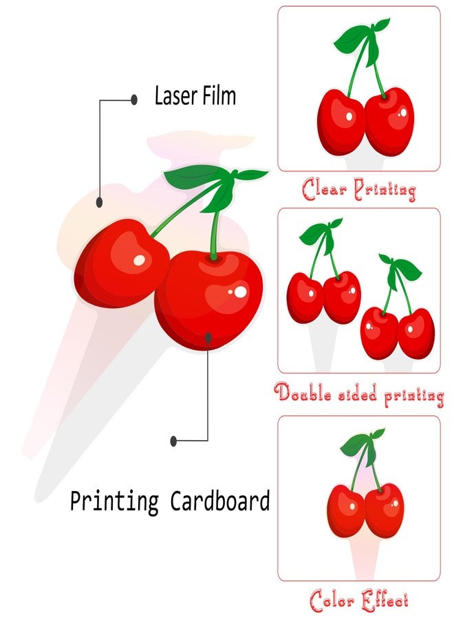 اوموني لوازم حفلات أعياد الميلاد بالكرز، 48 قطعة من زينة كب كيك الكرز، زينة كعك الحفلات بطابع الفاكهة، ديكور حفلات استقبال المولود الجديد للفتيات، لوازم حفلات الزفاف وحفلات الزفاف - Image 5