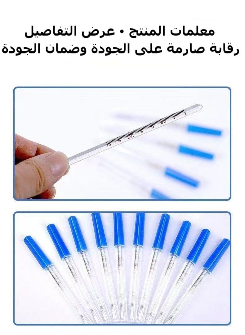 Glass Thermometer Triangular Mercury Thermometer Clear Scale for Armpit Oral Use