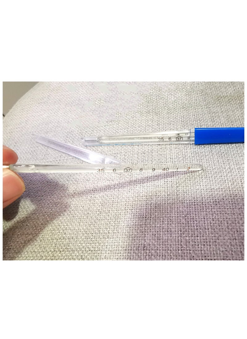 Glass Thermometer Triangular Mercury Thermometer Clear Scale for Armpit Oral Use