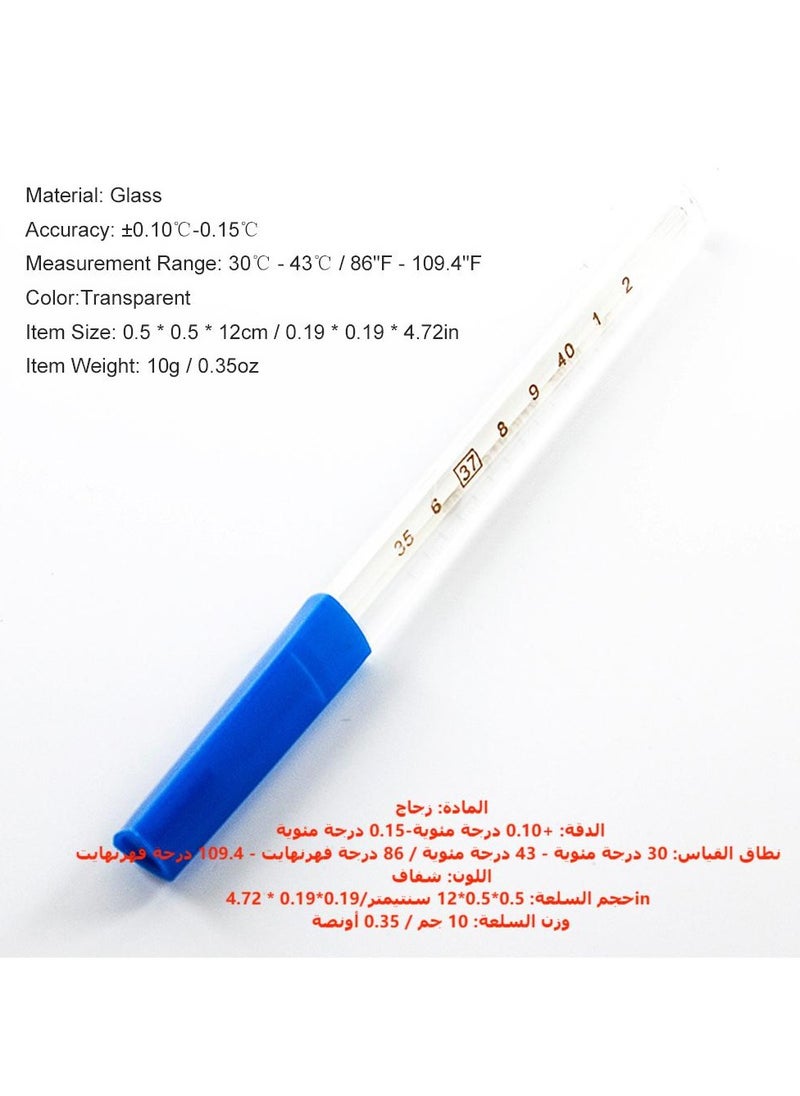 Glass Thermometer Triangular Mercury Thermometer Clear Scale for Armpit Oral Use