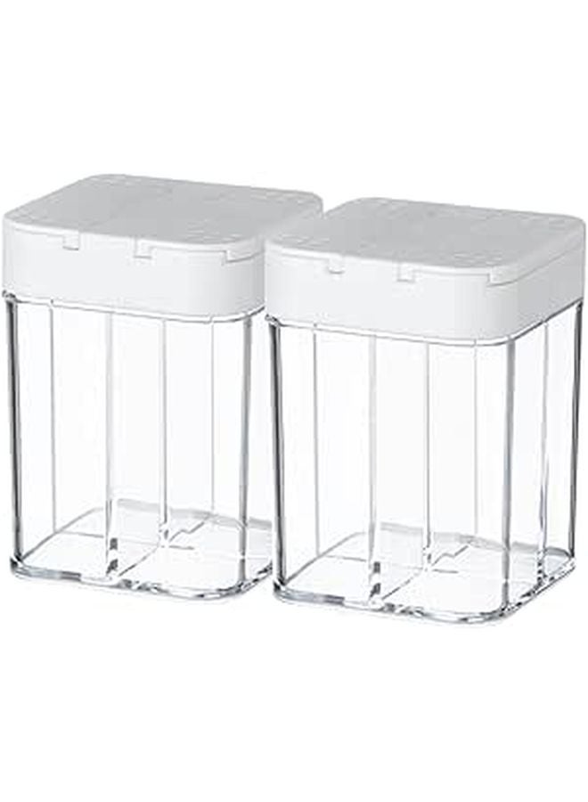Reusable Spice Container Set With Non Slip Lids 2 Pcs Kitchen Organizer - Image 1