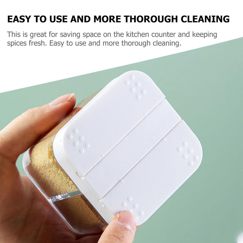 Reusable Spice Container Set With Non Slip Lids 2 Pcs Kitchen Organizer - Image 4