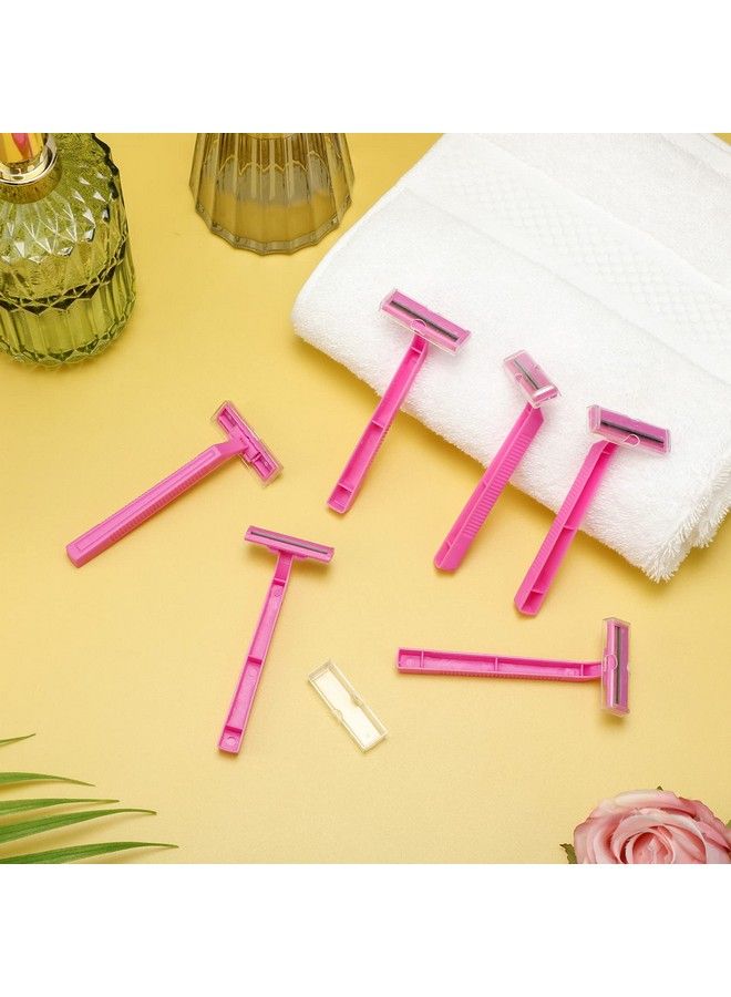 Hanaive 100 Pcs Women Disposable Razors Pink Razor Blades Bulk Pink Twin Blade Disposable Stainless Steel Hospitality Quality Shavers Multipurpose Portable Shave Razor Manual For Bathing Hotel Travel - Image 5
