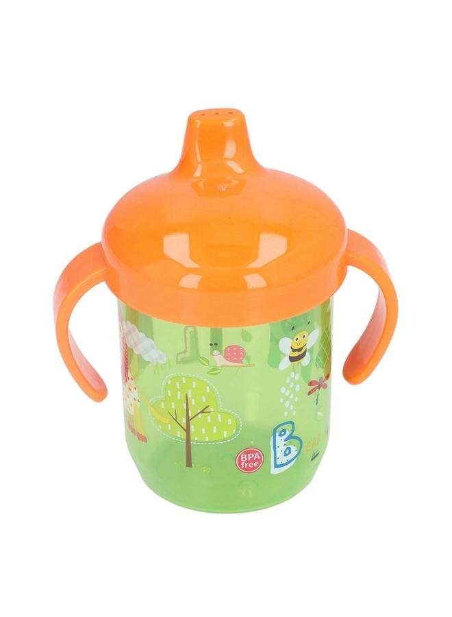 Infant Sippy Cup Portable Cartoon Animal Pattern Baby Spill Proof Trainer Cup Birthday Gift 260ml Green - Image 5