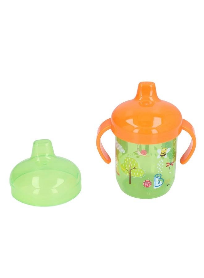 Infant Sippy Cup Portable Cartoon Animal Pattern Baby Spill Proof Trainer Cup Birthday Gift 260ml Green - Image 2