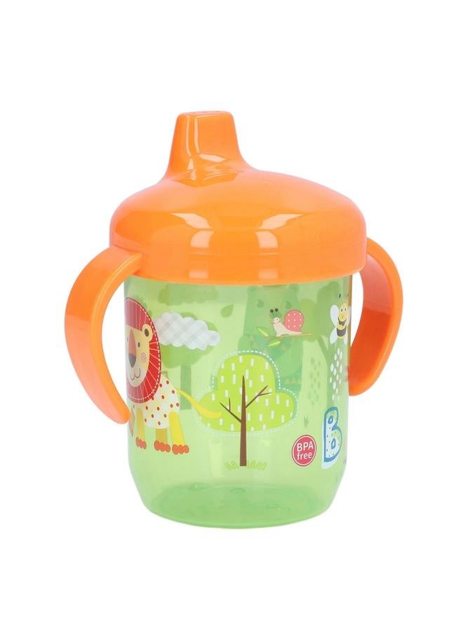 Infant Sippy Cup Portable Cartoon Animal Pattern Baby Spill Proof Trainer Cup Birthday Gift 260ml Green - Image 3