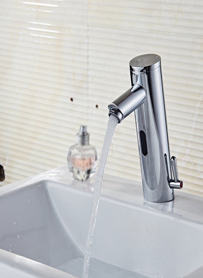 Bathroom Basin Faucet Sensor Faucet Automatic Sensor Touchless Faucet Induction Faucet Bathroom Sink Faucet Touchless Faucet Water Faucet Noble Copper Sink Tap Bathroom Fixtures Hot & Cold Faucet - Image 1