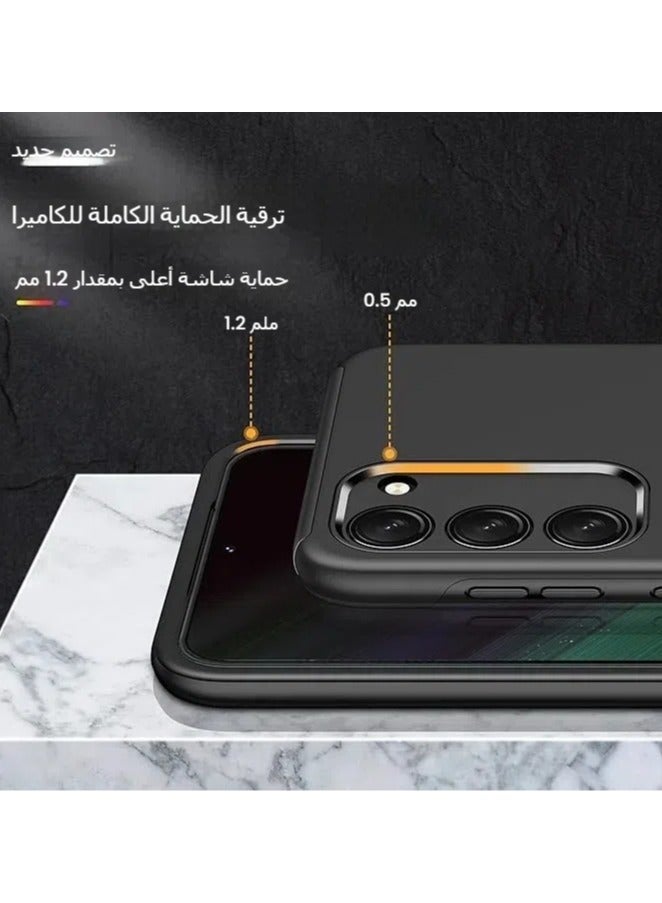 general Case for Samsung Galaxy S24 Plus Silicone Case with 360 Degrees Metallic Ring Support Hard PC Silicone TPU Bumper Shockproof Double Layer Anti-scratch Case - Image 4