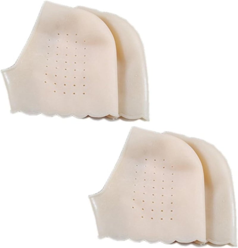 Gel Heel Protectors: White Silicone Heel Insoles - Cushioned Heel Pads for Heel Pain Relief, Plantar Fasciitis Relief, Daily Foot Care - Image 2