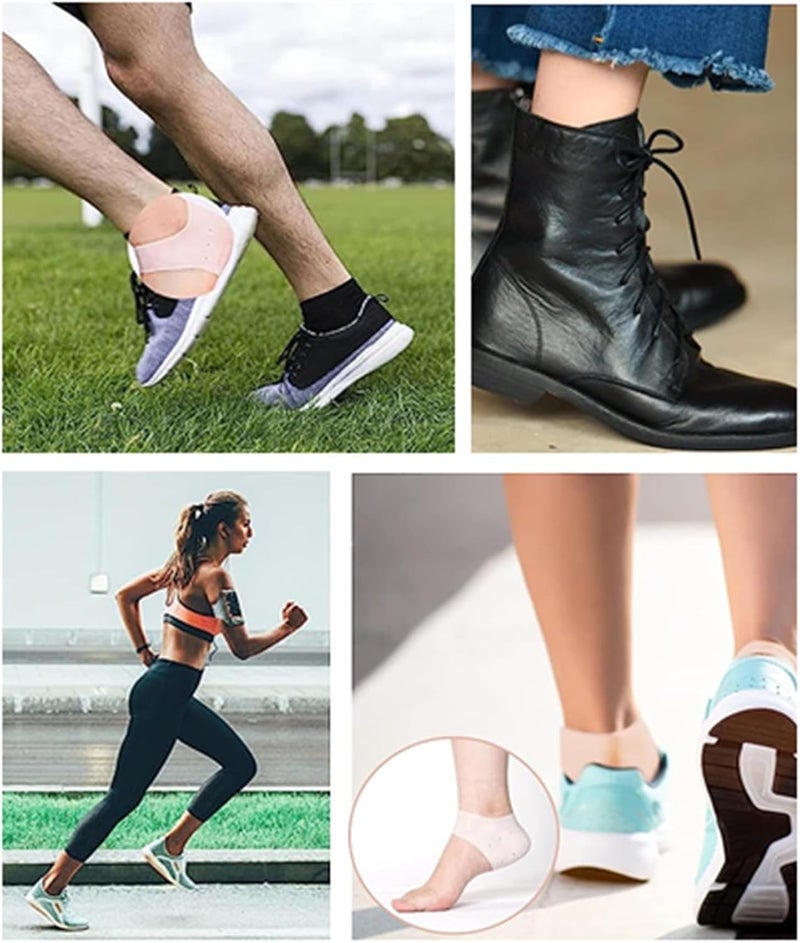 Gel Heel Protectors: White Silicone Heel Insoles - Cushioned Heel Pads for Heel Pain Relief, Plantar Fasciitis Relief, Daily Foot Care - Image 4