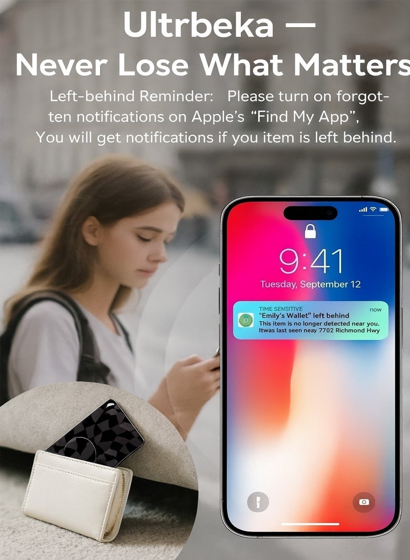 Neyecam Rechargeable Ultra-Thin Wallet Tracker Card (0.07") - Works with Apple Find My & Android. IP68 Waterproof Bluetooth Locator for Wallet, Passport & Luggage (Wireless Charging) - Image 4
