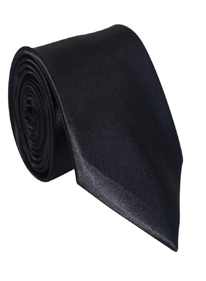 VNQ Premium Black Color Tie and Pocket Square Set in Box - Image 2