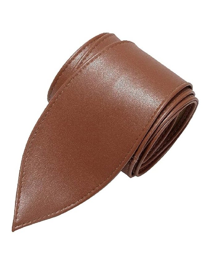 هابي دي مشد خصر نسائي، حزام بعقدة، شراريب طويلة جداً، حزام عريض، مشد خصر كامل (بني) - Image 2