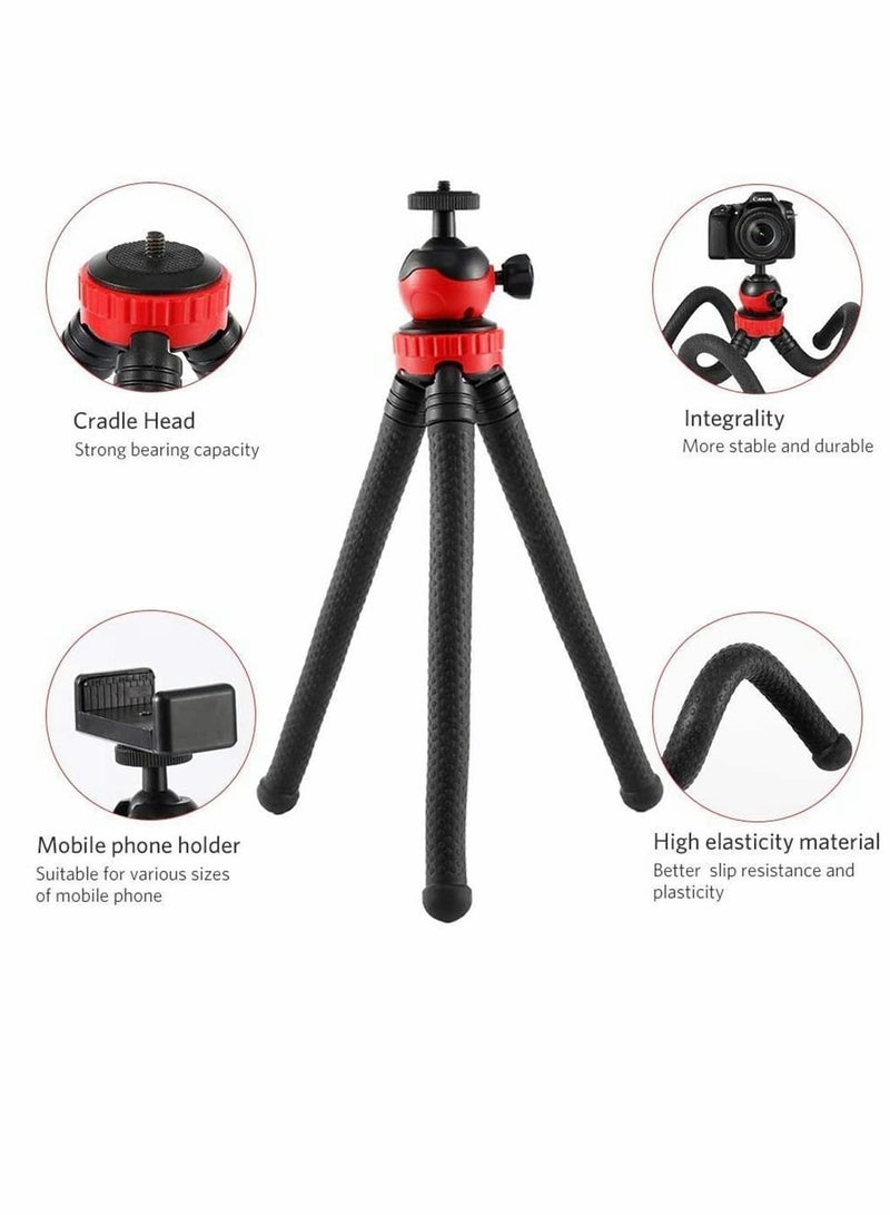 SYOSI Tripod for iPhone and Camera, Lightweight Tripods for Smartphone with Mount for Camera for GoPro, Mobile Cell Phone, Bendable Small Tripod Stand Holder, Portable for iPhone Tripod for Live Streaming - Image 3