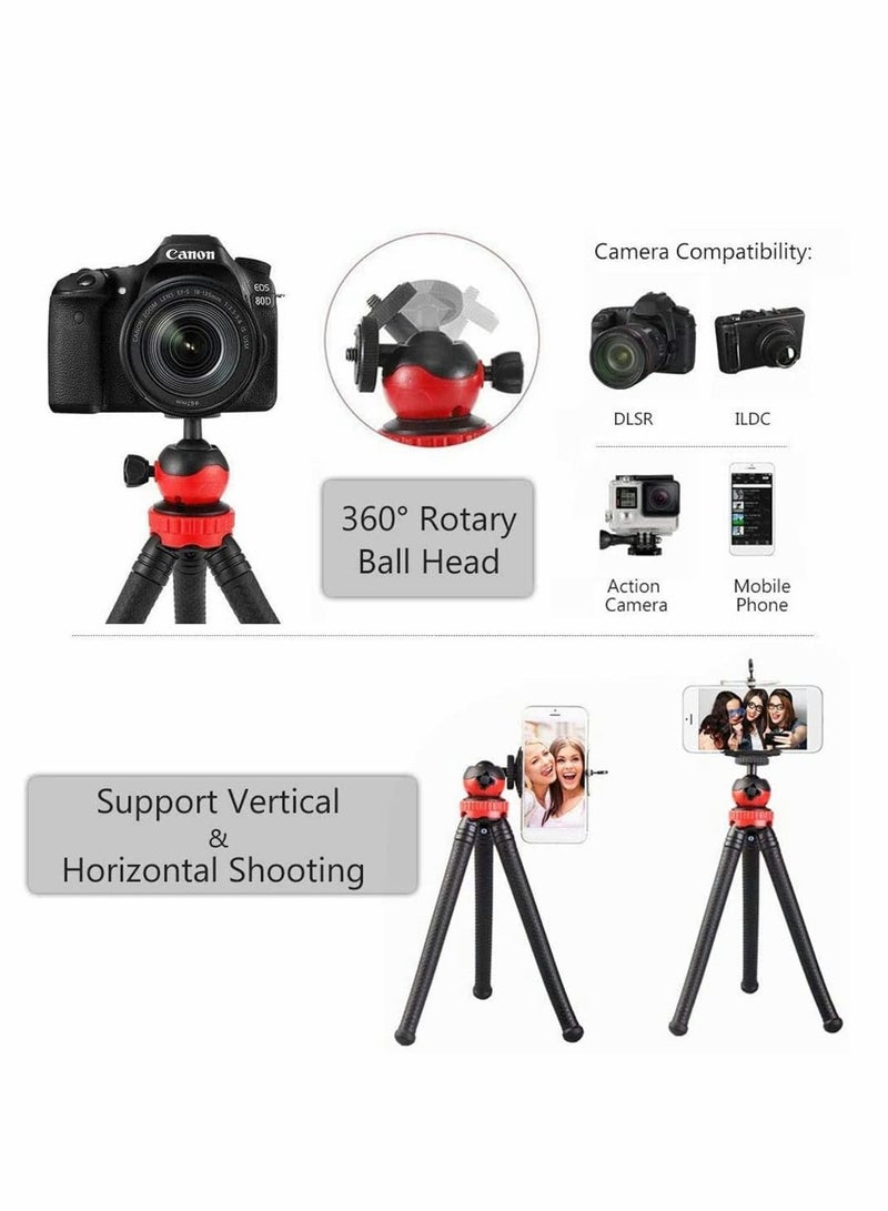 SYOSI Tripod for iPhone and Camera, Lightweight Tripods for Smartphone with Mount for Camera for GoPro, Mobile Cell Phone, Bendable Small Tripod Stand Holder, Portable for iPhone Tripod for Live Streaming - Image 4