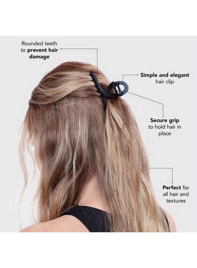 Kitsch Large Hair Clips For Women Jumbo Loop Hair Claw Clips For Thick Hair ; Big Hair Clip & Claw Clip For Teen Girls ; Stylish Banana Clip ; Hair Styling Accessories For Women (2Pc Tortoise&Black) - Image 4