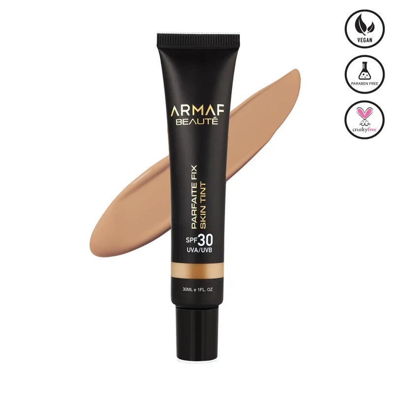 Armaf Beaute Parfaite Fix Skin Tint SPF 30 30ml, UVA/UVB Protection, Beige Colour, Semi Matte Finish, Tinted Moisturizer, Natural Coverage, Lightweight & Breathable Formula, All Skin Types - Image 1
