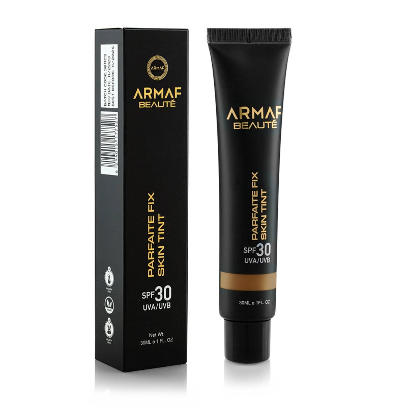 Armaf Beaute Parfaite Fix Skin Tint SPF 30 30ml, UVA/UVB Protection, Beige Colour, Semi Matte Finish, Tinted Moisturizer, Natural Coverage, Lightweight & Breathable Formula, All Skin Types - Image 2
