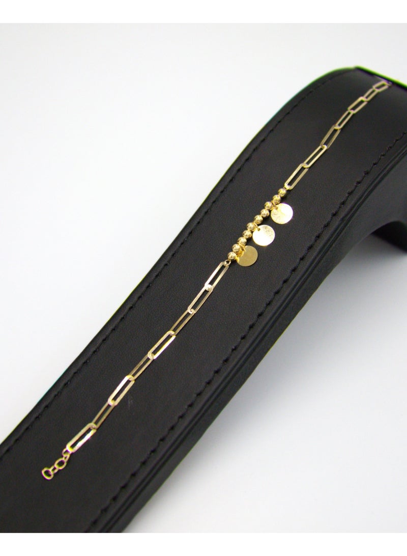 18K gold bracelet, weight 1.03 grams.